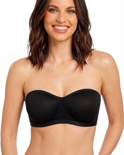 Strapless Mesh Bra with Underwire Lift and Sculpting Fit