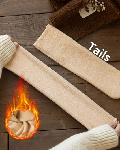 Fleece-Lined Thickened Winter Snow Socks (5 Pairs)