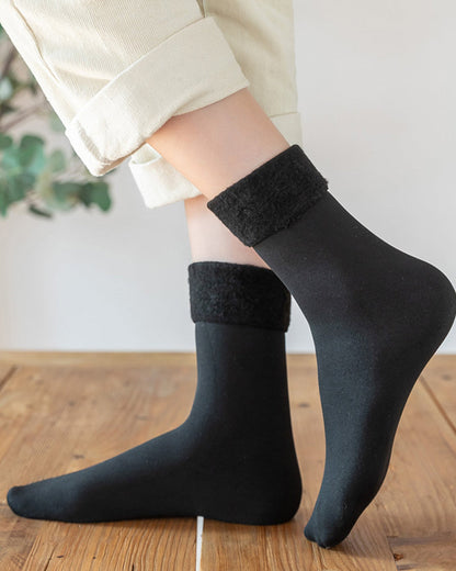 Fleece-Lined Thickened Winter Snow Socks (5 Pairs)