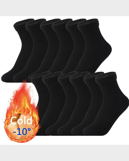 Fleece-Lined Thickened Winter Snow Socks (5 Pairs)
